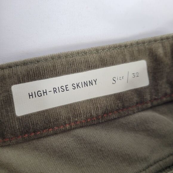 ANTHROPOLOGIE Pilcro and the Letterpress green high rise skinny corduroy pant 32 - Picture 6 of 10